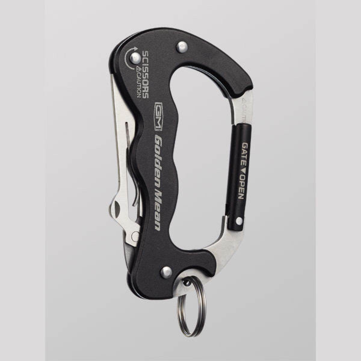 Golden Mean GM KARABINER SCISSORS H90 x W52mm : 63g #BLACK - Britannic Trade