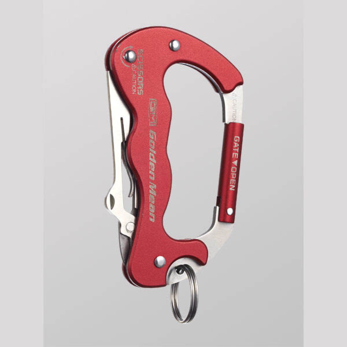 Golden Mean GM KARABINER SCISSORS H90 x W52mm : 63g #RED - Britannic Trade