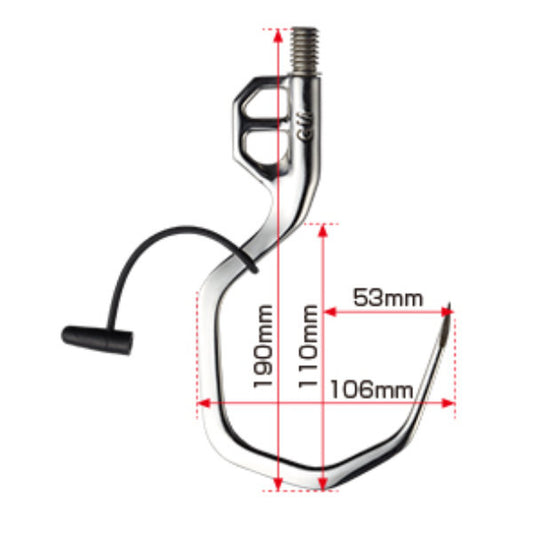 Golden Mean SPEAR/1.95m : 300g GAFF/H190 : W106mm : 158g fishing accessory — photo 2