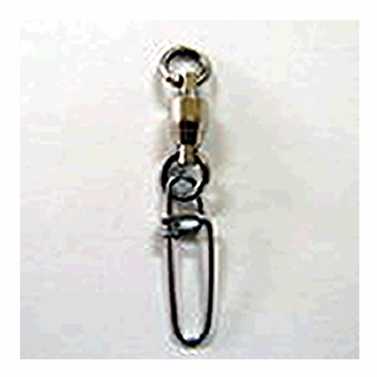 NT SWIVEL BEARING/TWIN LOCK SNAP #2 x #3 (3 pcs/pack) NICKEL fishing terminal tackle — photo 2