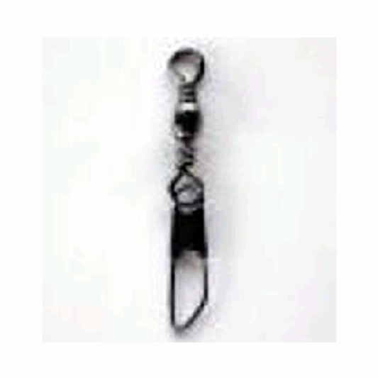 NT SWIVEL BRASS BARREL SWIVEL WITH SAFETY SNAP (Value Pack) #3 (40 pcs/pack) BLACK fishing terminal tackle — photo 2