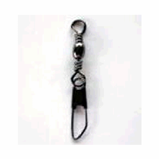 NT SWIVEL BRASS BARREL SWIVEL WITH SAFETY SNAP #2/0 (2 pcs/pack) BLACK fishing terminal tackle — photo 2