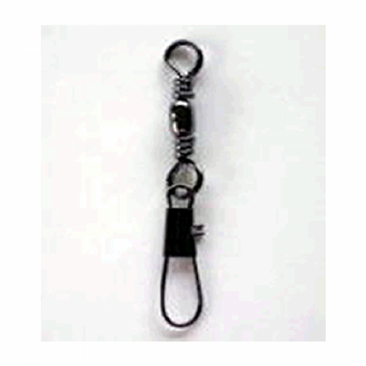 NT SWIVEL BRASS BARREL SWIVEL WITH INTERLOCK SNAP #2 (3 pcs/pack) BLACK fishing terminal tackle — photo 2