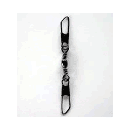 NT SWIVEL BRASS BARREL SWIVEL WITH DOUBLE SAFETY SNAP #4 (5 pcs/pack) BLACK - Britannic Trade