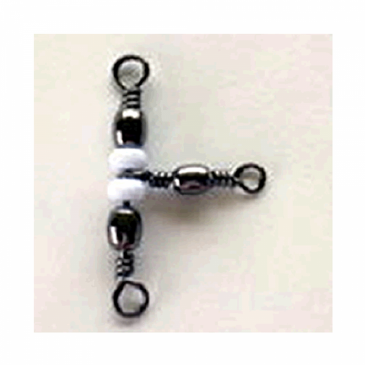 NT SWIVEL NT POWER TRIPLE SWIVEL #12 (C TYPE) (6 pcs/pack) BLACK fishing terminal tackle — photo 2