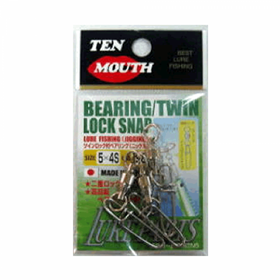 NT SWIVEL BEARING/TWIN LOCK SNAP #5 x 4S (3 pcs/pack) NICKEL fishing terminal tackle