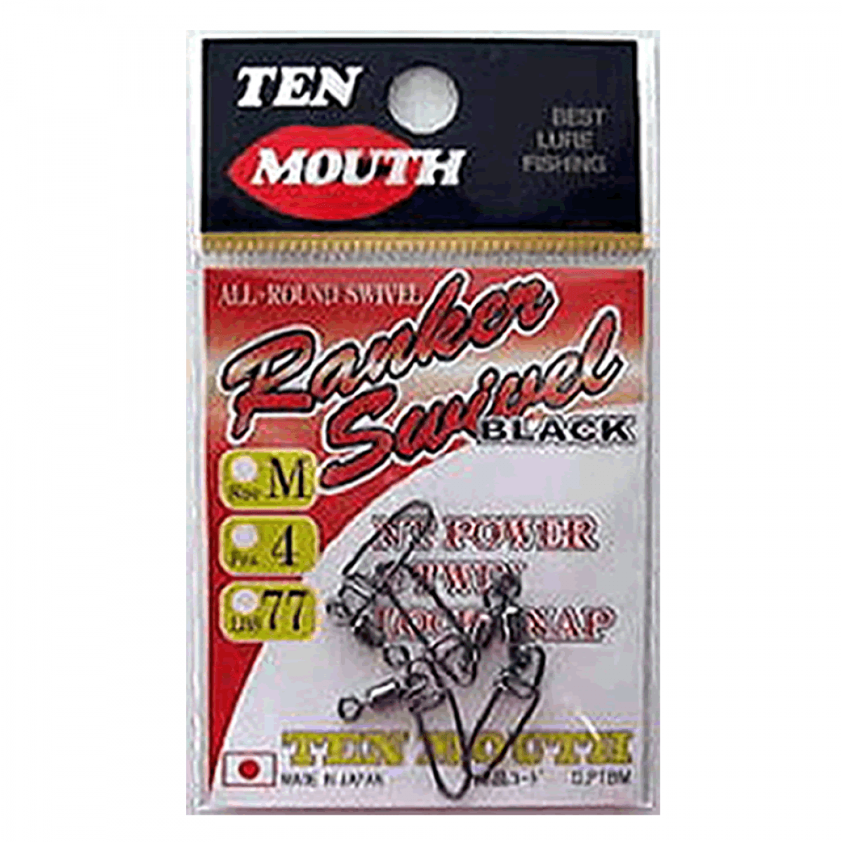 NT SWIVEL RANKER SWIVEL L (4 pcs/pack) BLACK - Britannic Trade