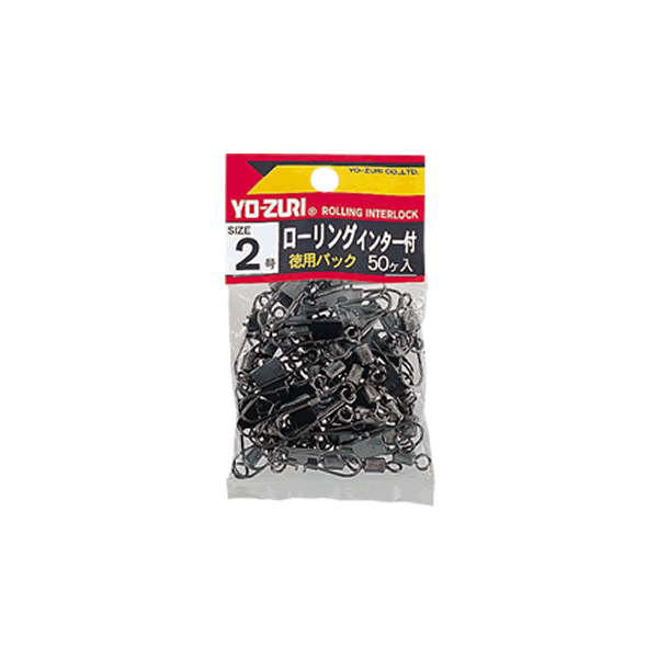 DUEL ROLLING INTER SNAP VALUE-PACK #2/0 (50pcs/pack) Black fishing terminal tackle — photo 2