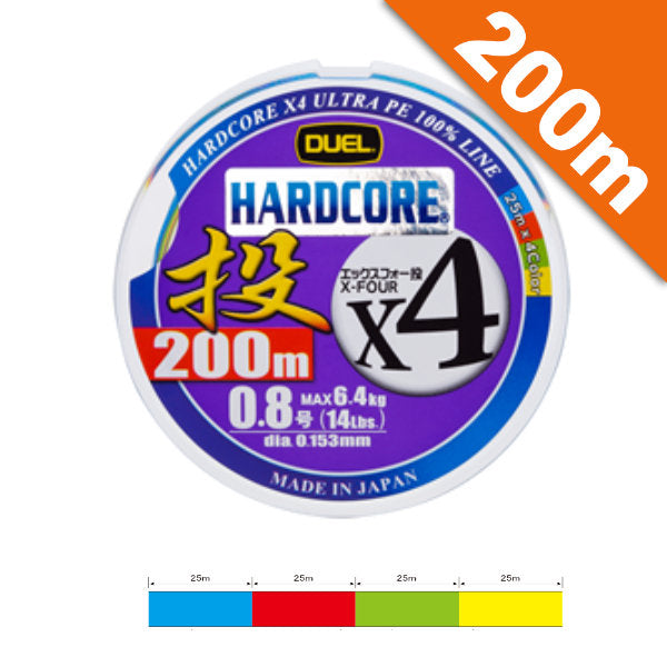 DUEL HARDCORE X4 NAGE #1 (18 lb) - 200m H3289 Multi