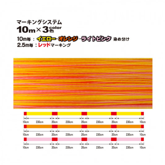 DUEL ARMORED F+ PRO EGING #0.6 (12 lb) - 150m H4088 Clear Orange fishing line — photo 2