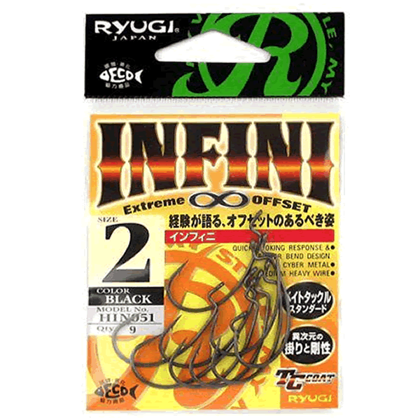 RYUGI INFINI #2 (8 pcs/pack) TC BLACK fishing terminal tackle