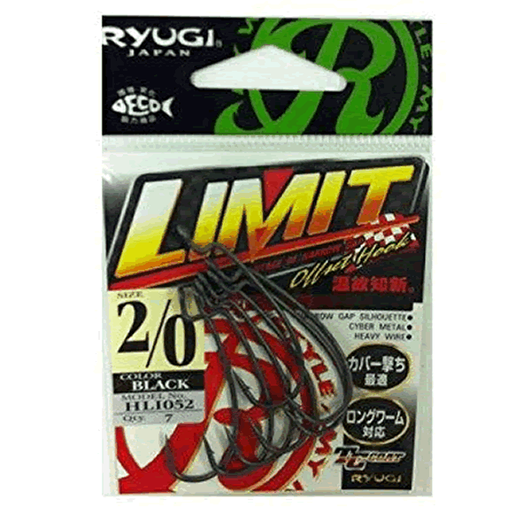 RYUGI LIMIT #2/0 (7 pcs/pack) TC BLACK fishing terminal tackle