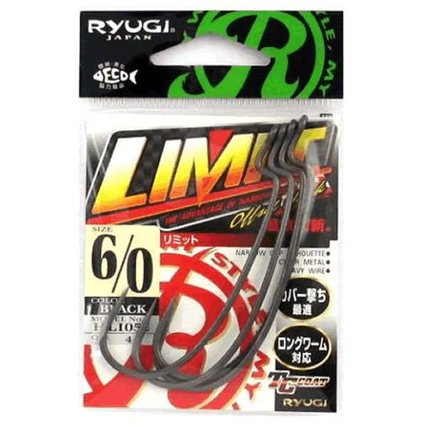 RYUGI LIMIT #6/0 (4 pcs/pack) TC BLACK fishing terminal tackle