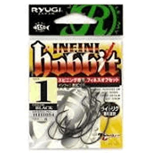 RYUGI INFINI HOBBIT #1 (8 pcs/pack) TC BLACK fishing terminal tackle