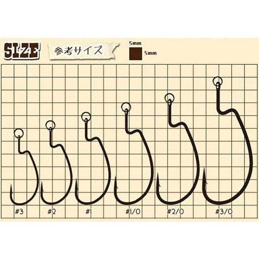 JUNGLEGYM RING ROCKER #2/0 (5 pcs/pack) BLACK fishing terminal tackle — photo 2