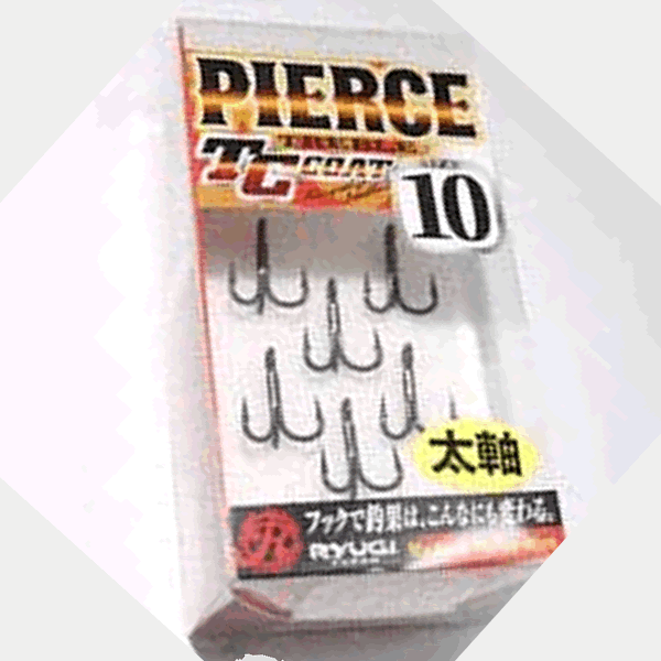 RYUGI PIERCE TREBLE #10 (6 pcs/pack) TC BLACK fishing terminal tackle