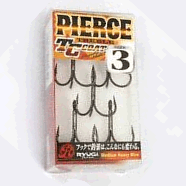 RYUGI PIERCE TREBLE #3 (5 pcs/pack) TC BLACK fishing terminal tackle