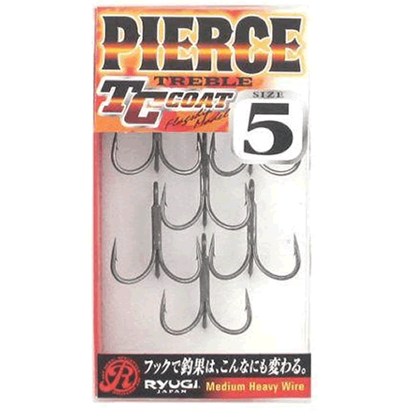RYUGI PIERCE TREBLE #5 (6 pcs/pack) TC BLACK fishing terminal tackle