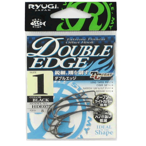 RYUGI DOUBLE EDGE #1 (8 pcs/pack) TC BLACK fishing terminal tackle