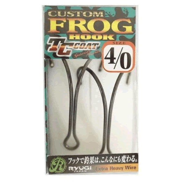 RYUGI CUSTOM FROG HOOK #4/0 (2 pcs/pack) TC BLACK fishing terminal tackle