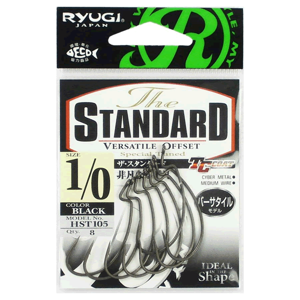 RYUGI THE STANDARD #1/0 (8 pcs/pack) TC BLACK fishing terminal tackle