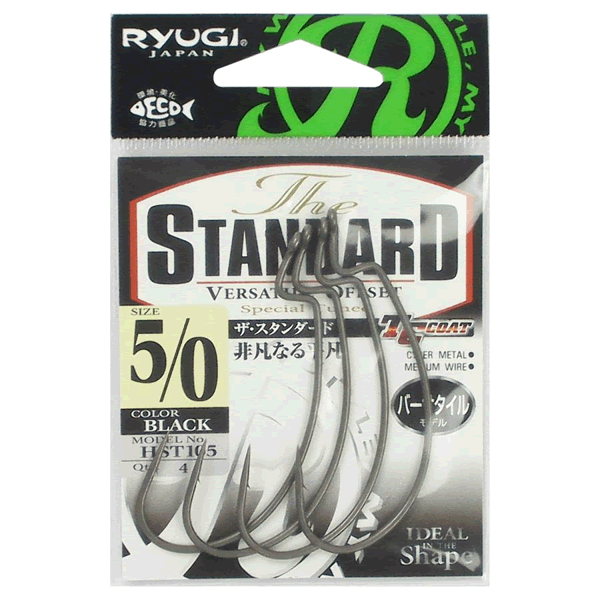 RYUGI THE STANDARD #5/0 (4 pcs/pack) TC BLACK fishing terminal tackle