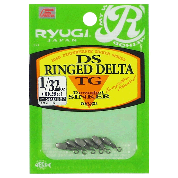 RYUGI DS RINGED DELTA TG 1/32oz (0.9g) (6 pcs/pack) fishing terminal tackle