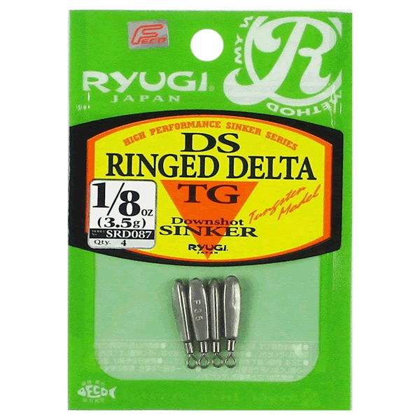 RYUGI DS RINGED DELTA TG 1/8oz(3.5g) (4 pcs/pack) fishing terminal tackle