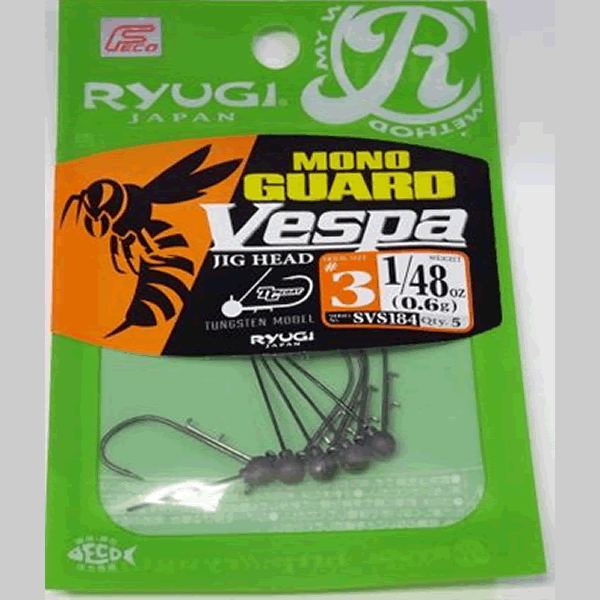 RYUGI MONO GUARD VESPA #3 1/48oz(0.6g) (5 pcs/pack) fishing terminal tackle