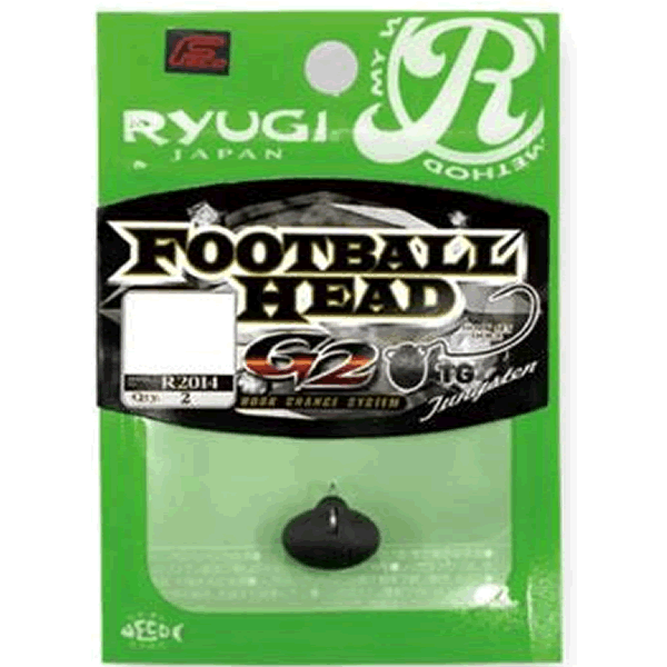 RYUGI FOOTBALL HEAD G2 3/16oz(5g) (2 pcs/pack)