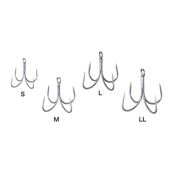 Shout! SABER QUAD L(2/0) (4 pcs/pack) 214SQ SILVER fishing terminal tackle
