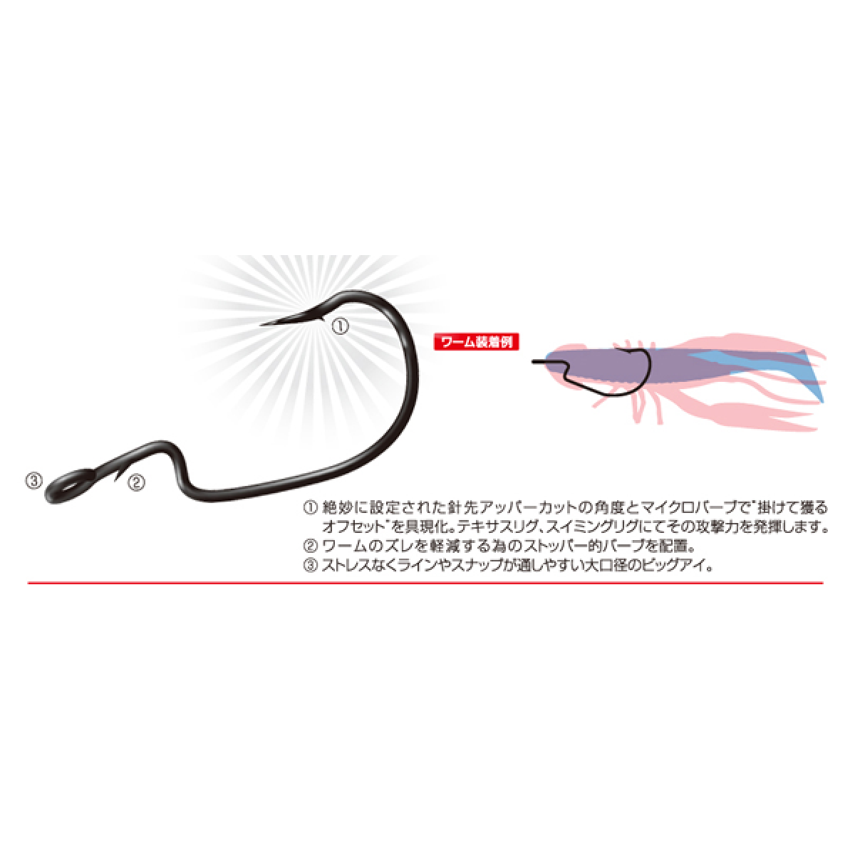 MAGBITE UPPER CUT OFFSET Jan-00 (7pcs / Pack) STEALTH RED