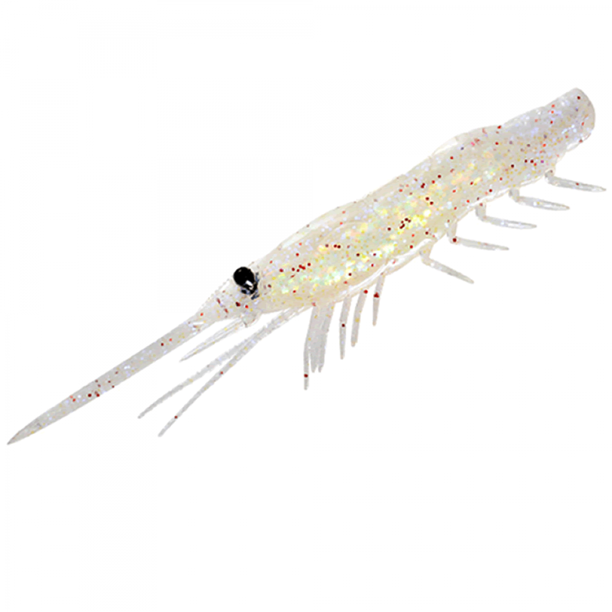 MAGBITE SNACH BITE SHRIMP 4" (4 pcs/pack) 05 CLEAR HOLO SHRIMP