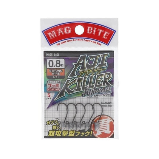 MAGBITE AJI KILLER JIGHEAD #8, 0.8g (5pcs / Pack) - Britannic Trade