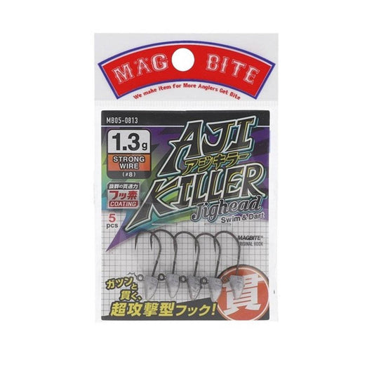 MAGBITE AJI KILLER JIGHEAD #8 - 1.3g (5pcs / Pack) - Britannic Trade