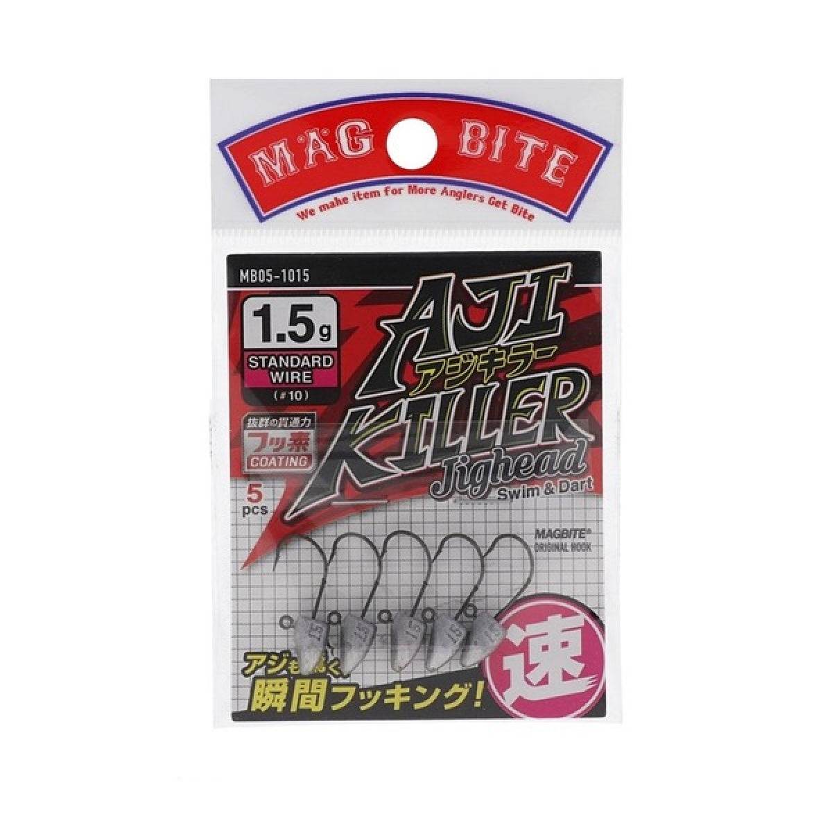 MAGBITE AJI KILLER JIGHEAD #10 - 1.5g (5pcs / Pack) - Britannic Trade