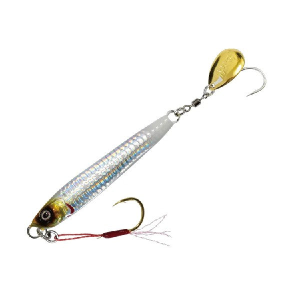 MAGBITE IWASHI JIG KOTSUBU 60g 68×16mm 02 SILVER GLOW TAIL