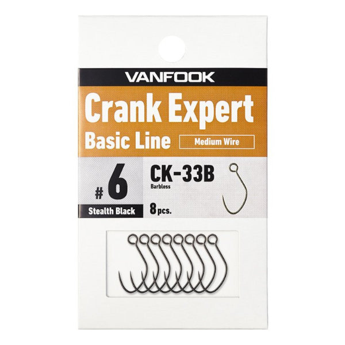 VANFOOK CK-33B CRANK EXPERT #6 (8 pcs/pack) STEALTH BLACK