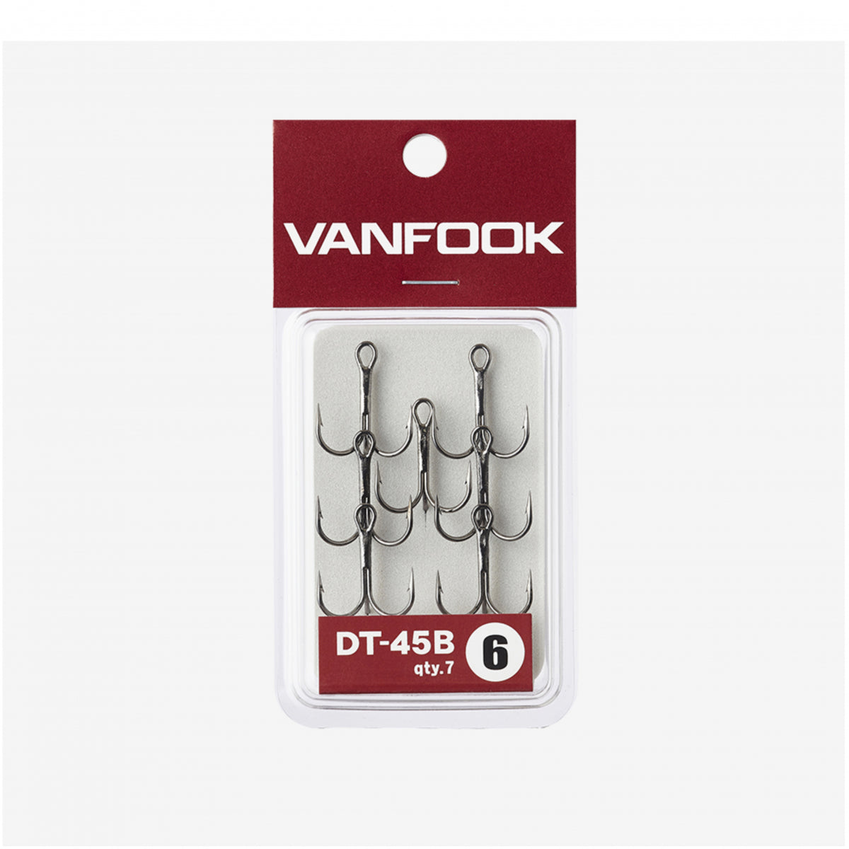 VANFOOK DT-45B TREBLE HOOK MEDIUM #6 (7 pcs/pack) NS BLACK