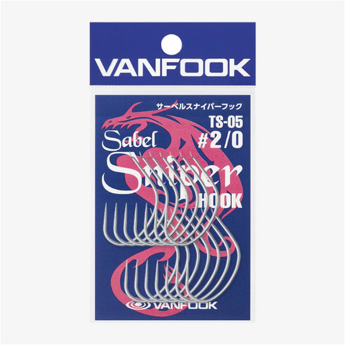 VANFOOK TS-06 SABEL SNIPER HOOK #2/0 (14 pcs/pack) SILVER - Britannic Trade