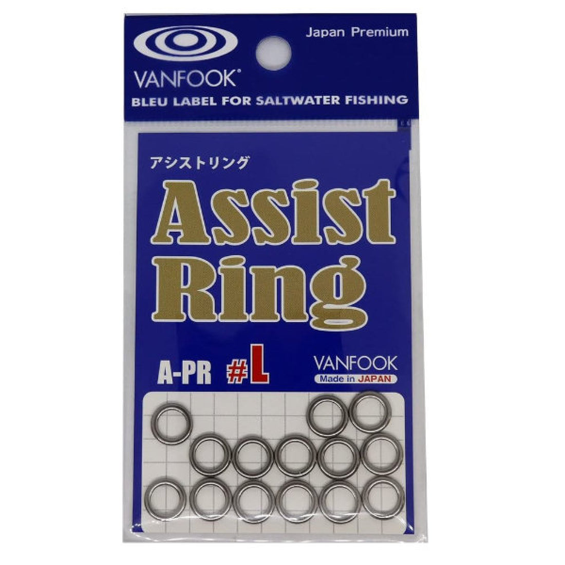 VANFOOK A-PR ASSIST RING #L : 6.0mm (14 pcs/pack) SILVER fishing terminal tackle