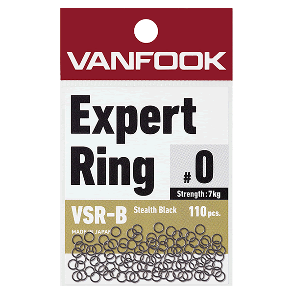 VANFOOK VSR-B EXPERT RING TOURNAMENT PACK #0 (110 pcs/pack ) STEALTH BLACK fishing terminal tackle