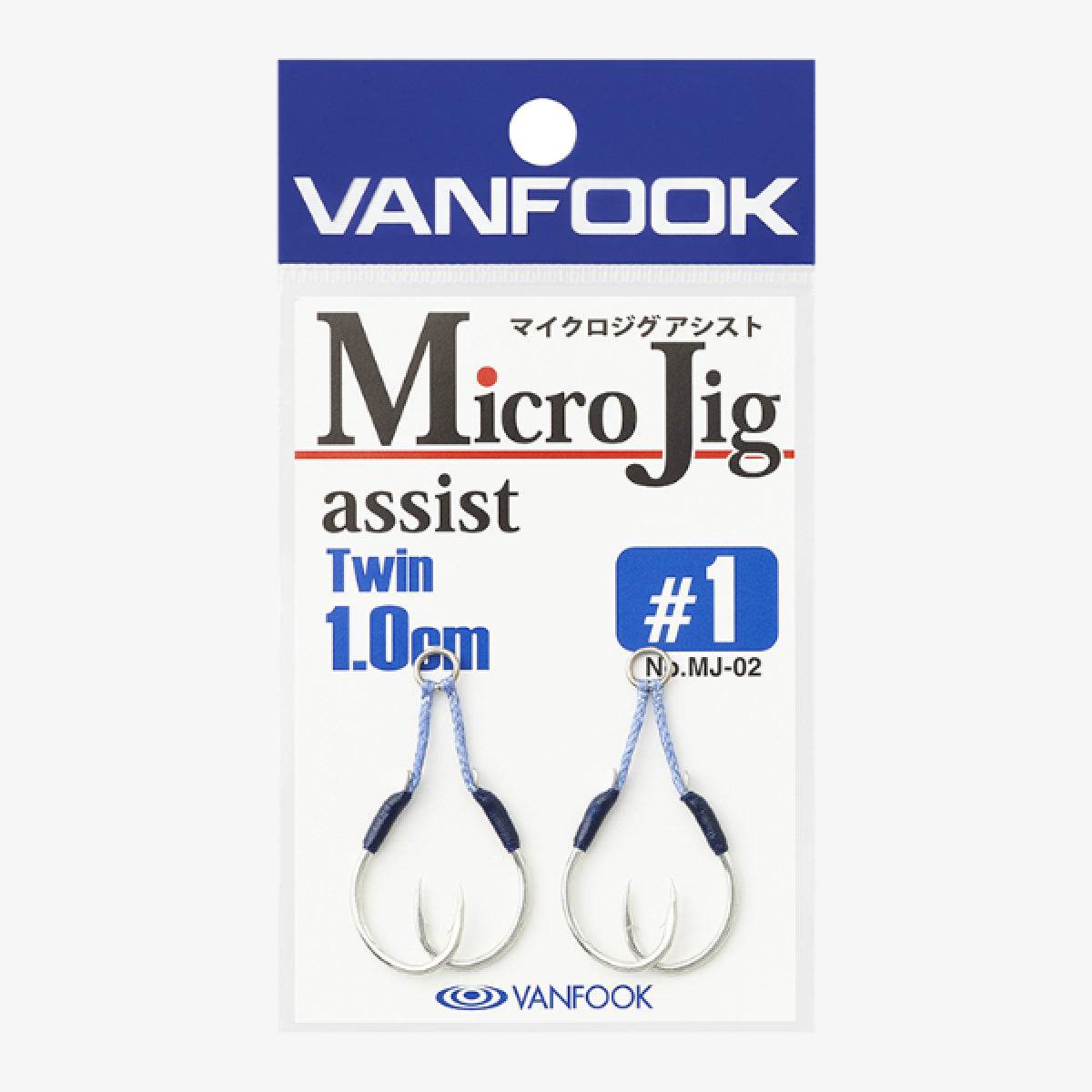 VANFOOK MJ-02 MICRO JIG ASSIT TWIN 1.0cm #2 (2 pcs/pack) SILVER - Britannic Trade