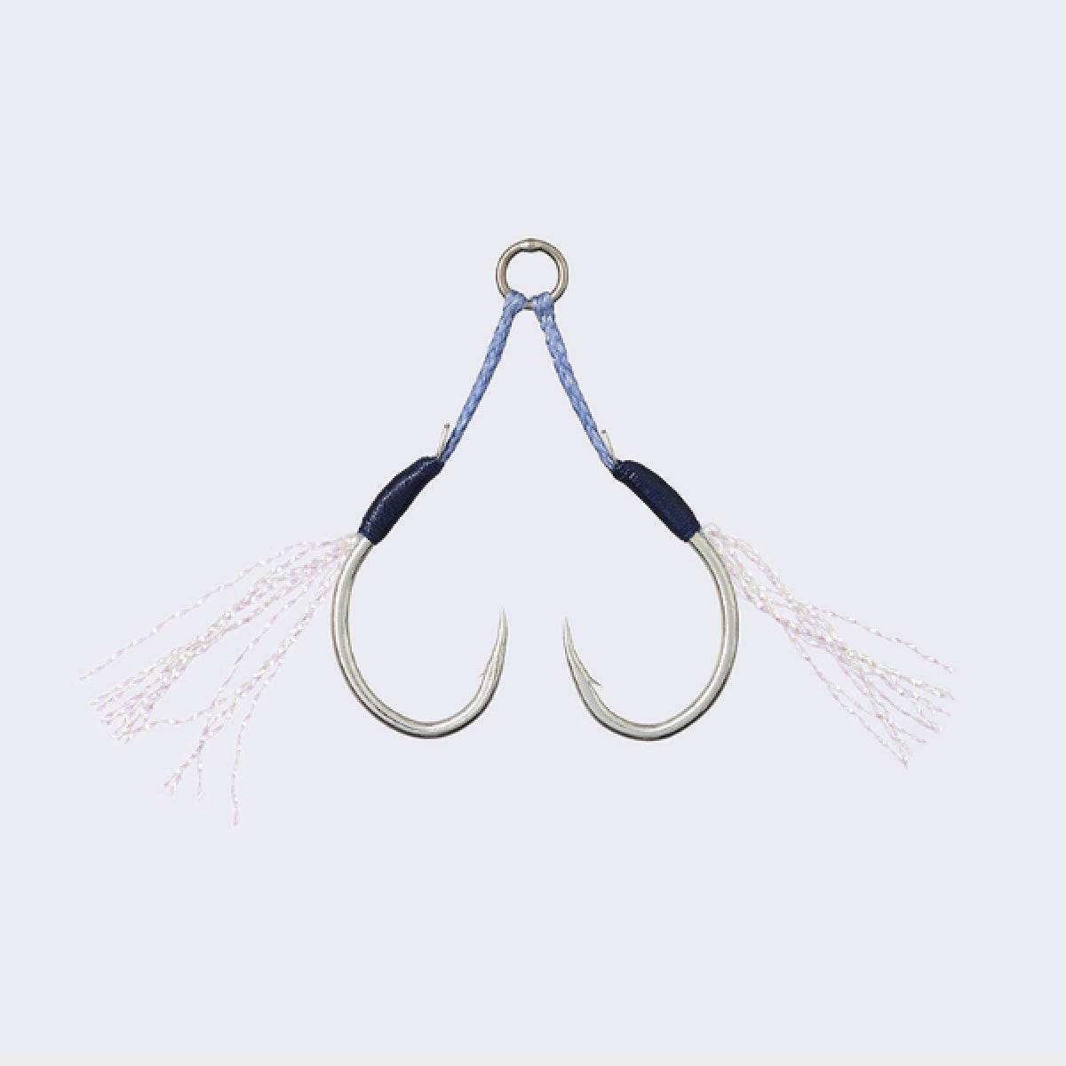 VANFOOK MJ-03 MICRO JIG ASSIT TWIN 1.0cm TINSEL #1 (2 pcs/pack) SILVER - Britannic Trade