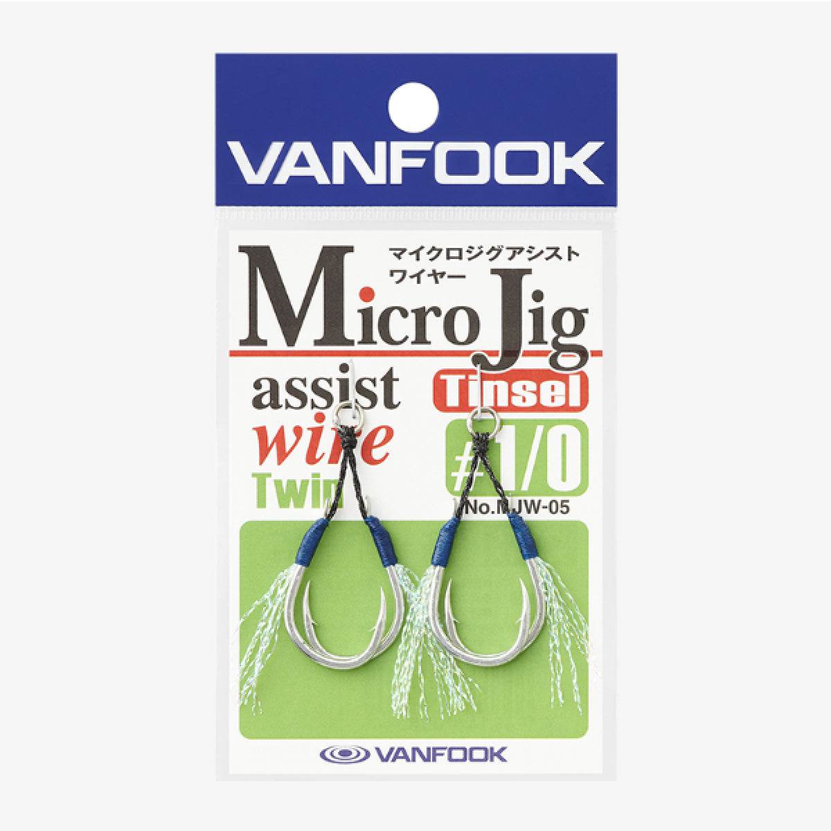 VANFOOK MJW-05 MICRO JIG ASSIST WIRE TWIN #1 (2 pcs/pack) SILVER - Britannic Trade