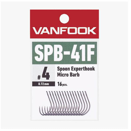 VANFOOK Spoon Experthook Medium Heavy Micro Barb Fusso #6 FUSSO BLACK - Britannic Trade