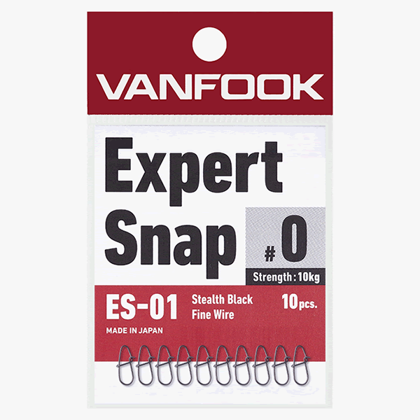 VANFOOK ES-01 EXPERT SNAP #00 (10 pcs/pack ) STEALTH BLACK fishing terminal tackle