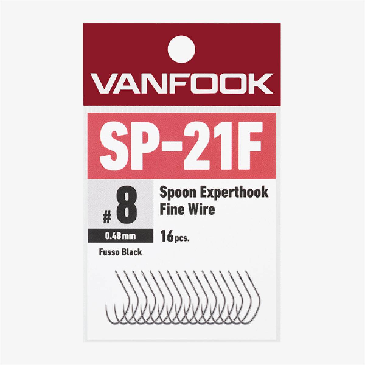 VANFOOK SP-21F SPOON EXPERTHOOK FINE #10 (16 pcs/pack) FLUORINE BLACK - Britannic Trade