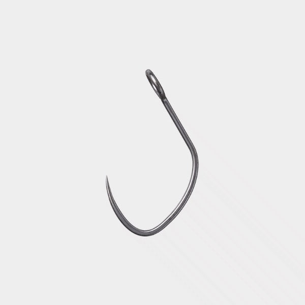 VANFOOK Experthook Crank Wide #9 (16 pcs/pack) Fluoro Black