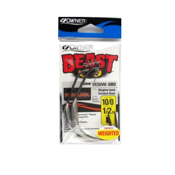 OWNER WEIGHTED TWIST ROCK BEAST #10/0 fishing terminal tackle